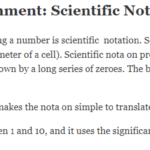 Assignment: Scientific Notation