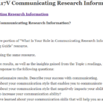 HLT 317V Communicating Research Information