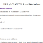 HLT 362V ANOVA Excel Worksheet