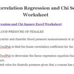HLT 362V Correlation Regression and Chi Square Excel Worksheet