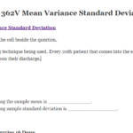 HLT 362V Mean Variance Standard Deviation