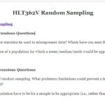 HLT362V Random Sampling