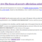 PUB 655 The focus of poverty alleviation solutions