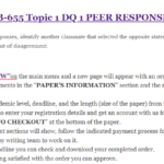PUB-655 Topic 1 DQ 1 PEER RESPONSES