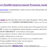 DNP 825 Health Improvement Program Assignment