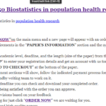 NUR 550 Biostatistics in population health research
